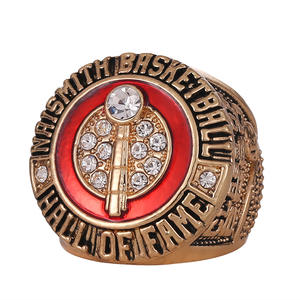NB A2020 Hall of Fame Corbitt Memorial Basketball Champion Ring Joyería chapada en oro para hombre Conjunto <span class=keywords><strong>de</strong></span> 2 piezas para aniversario - Product Image 4