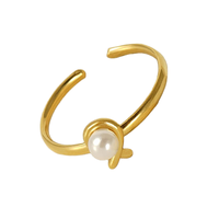 Bague ouverte en acier au titane européen et américain Bague en acier inoxydable réglable polyvalente pour femmes