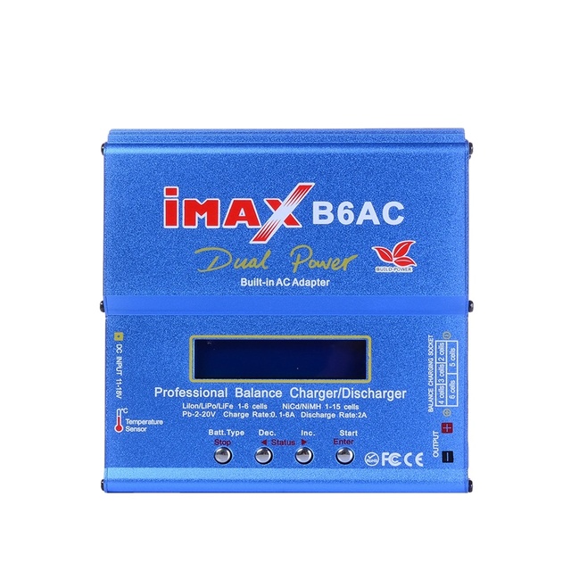 I-MAX B6AC Balance Charger Built-in AC Adapter Temperature Sensor Multi-function Smart Charger for 10-20V Batteries Includes