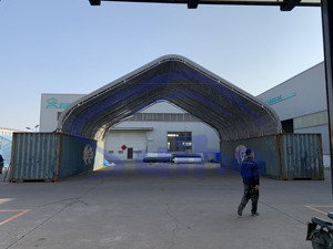 40ft tạm thời <span class=keywords><strong>container</strong></span> nơi trú ẩn lợp giàn cấu trúc lưu trữ <span class=keywords><strong>container</strong></span> nơi trú ẩn - Product Image 5