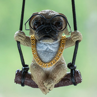 Accessoires de pendentif de voiture design chien cool mignon personnalisé décoration de voiture rétroviseur pendentif de voiture