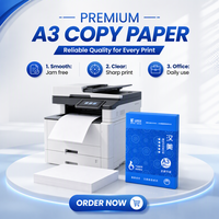 Kertas Fotocopy A3 Putih Baru 2026 80gsm Putih Cerah untuk Pencetakan dan Penyalinan Kantor