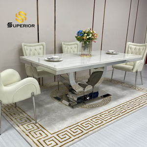 Juego de Mesa de Comedor con 8 Sillas, Muebles para <span class=keywords><strong>el</strong></span> Hogar, Juego de Mesa de Comedor de Lujo - Product Image 4