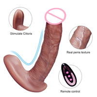 Teleskop vibrierender großer Penis Fernbedienung Heizung Realistischer Gurt auf Dildo vibrator Adult Anal Plug Dick Sexspielzeug für Frauen