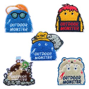 Parche de Velcro Bordado Personalizado, Color Azul Monstruo, 7cm, Forma Irregular, Decoración para Bolsas - Product Image 5