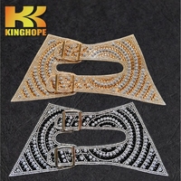 Accessoires supérieurs de chaussure plate-Double sangle à boucle réglable avec décor de perles