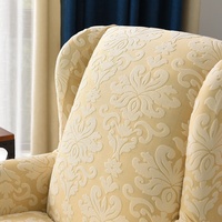 Housse de fauteuil à dossier haut en tissu extensible jacquard, housse de canapé pour meubles, housse de fauteuil à dossier haut