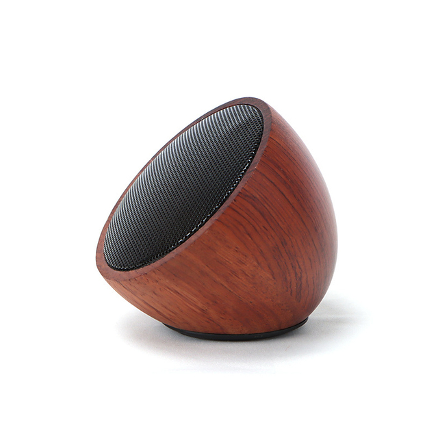 All Solid Wooden TWS Mini Portable BT Speaker High Fidelity Sound Quality Rosewood Walnut for Computer Use
