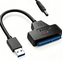 Adaptador de Alimentación de CC SATA a USB 3.1 Easy Drive Line con Protección OTP, Material Ignífugo para PC, para Uso con Laptop