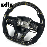 Volant de direction personnalisé en fibre de carbone forgée jaune pour Dodge Charger Challenger SRT 2018 2019 2020 2021