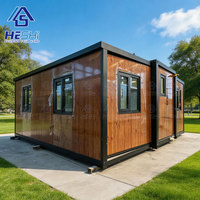 Maison conteneur extensible pliable et étanche, 3, 4 ou 5 chambres, 20, 30 ou 40 pieds, résistance sismique de classe 8, pour location Airbnb