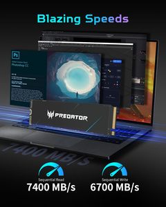 Predator Internal M.2 SSD 1TB GM7000 DRAM Cache PCIe Gen3 SATA 3.0 3D NAND TLC Nieuwe Laptop Aluminium Alloy Behuizing Draadloos - Product Image 2