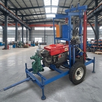 Foreuse rotative sur chenilles diesel compacte à succès pour puits d'eau, diamètre de forage 300 mm et profondeur maximale 200 m