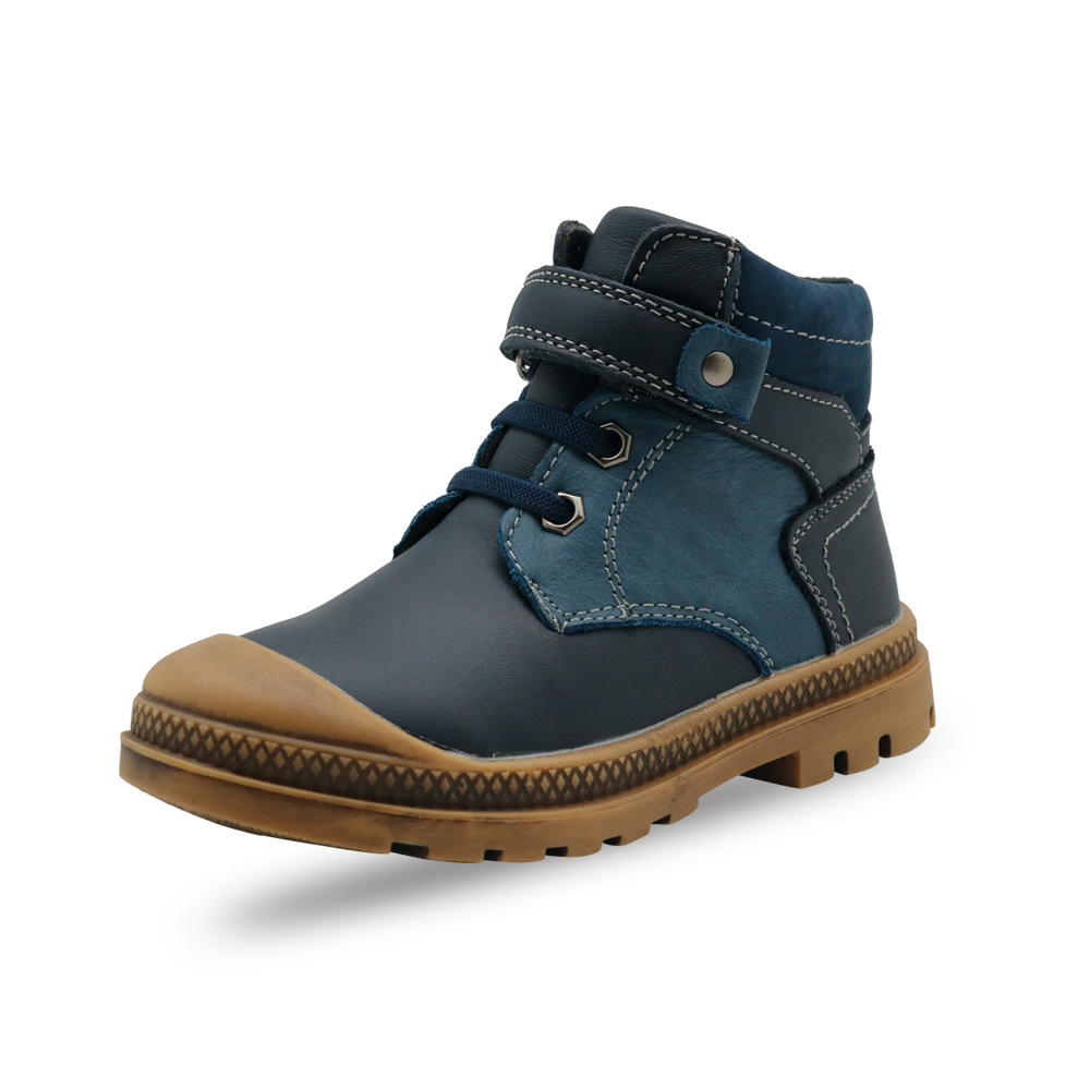 Осенние кожаные Нескользящие короткие сапоги для малышей от производителя Shangzhou