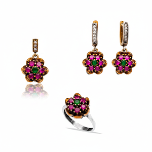 Handcrafted แท้ขายส่งตุรกีชุดเงิน925เงินสเตอร์ลิงผู้หญิงอินเทรนด์แฟชั่น - Product Image 2