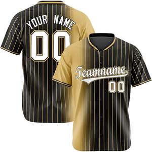 Maillot de baseball dégradé personnalisé pour hommes femmes jeunesse chemise personnalisée à rayures unies avec numéro de nom logo design respirant - Product Image 3