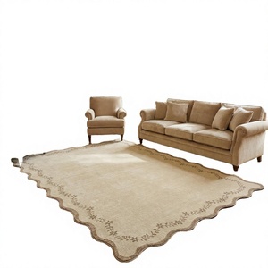 Alfombra de Yute con Diseño de Dibujos Animados en Forma de Corazón, Tejido Plano, de Pelo Corto, Resistente a las Manchas, Apta para Mascotas, Estilo Moderno, para Ejercicio y Camping - Product Image 3