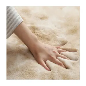 high export Quality luxury Washable shaggy soft faux rabbit fur area rug carpet flurry Kids Playing Floor Mat Fur Carpets