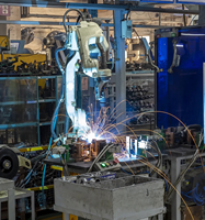 Lengan Robot Pengelasan Industri dengan Peringkat IP54, 6 Sumbu, Beban Angkut 12kg, Jangkauan 2012mm untuk Fabrikasi Logam di Lingkungan Keras