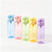 Bouteille d'eau pour enfants avec bec verseur à paille, sans BPA, pour les enfants d'âge scolaire et les tout-petits