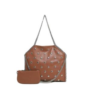 Nouveau Sac à Main Bandoulière Portable en PU Style Rivet, Fermeture Boutonnée, Design Tendance pour Printemps-Été - Product Image 2