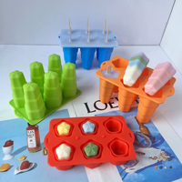 Moules à sucettes glacées pliables en silicone Star avec 50 bâtonnets en bois, moules à glaces maison pour enfants et tout-petits