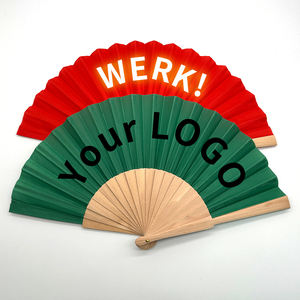Abanico de Papel Plegable de Bambú con Diseño Personalizado al por Mayor de Fábrica, Abanico de Mano de Bambú para Regalos y Recuerdos - Product Image 2
