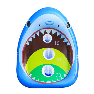 Juego de Lanzamiento de Anillos Flotantes de Tiburón Inflable, Juguete de PVC para <span class=keywords><strong>Piscina</strong></span>, Playa, Verano, Fiestas al Aire Libre - Product Image 3