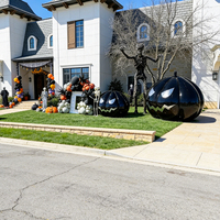 Grande citrouille gonflable d'Halloween en PVC, décoration extérieure effrayante avec matériau imperméable pour accessoire de maison hantée