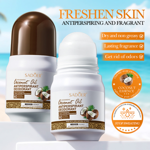 OEM SADOER 50ml <span class=keywords><strong>Coco</strong></span> Roll <span class=keywords><strong>Desodorante</strong></span> Stick Venta al por mayor portátil refrescante hidratante fragancia antitranspirante Regreshing Ball - Product Image 2
