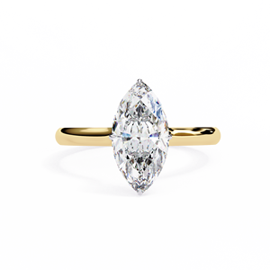 Anillo de Compromiso de Diamante Cultivado en Laboratorio con Corte Brillante en Oro Sólido de 18K para Mujer, Certificado IGI, Chapado en Rodio, Color Blanco D, Láser - Product Image 4