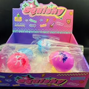 HAPU Ballon anti-stress en forme de petit cheval de dessin animé, jouet à presser en farine douce, 6 cm, pour enfants de 2 à 14 ans, vente chaude - Product Image 1