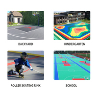 Revêtement de sol pour terrain de basketball extérieur, dalles de sol temporaires emboîtables pour terrains de sport et de jeu en extérieur