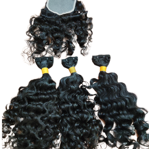 Paquets de cheveux indiens bruts à double tirage en gros | Vague lâche alignée sur les cuticules 100% | Cheveux humains non traités à donneur unique - Product Image 3