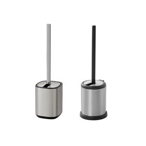 Porte-brosse WC en acier inoxydable Yihai, à rabat, rond, durable, outil de nettoyage de salle de bain, pas de montage mural requis - Product Image 2