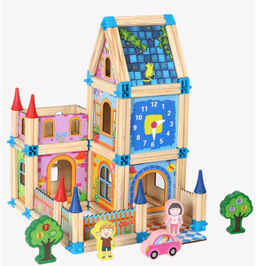 128PCS DIY Children Game Master <strong>of</strong> Architecture Building <strong>Blocks</strong> <strong>Wooden</strong> Construction Kid Toys - Product Image 1