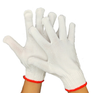 ถุงมือไนลอนสีขาว 500 กรัม 10 เข็ม สำหรับงานก่อสร้าง โรงงาน ถุงมือป้องกันเพื่อความปลอดภัย - Product Image 1