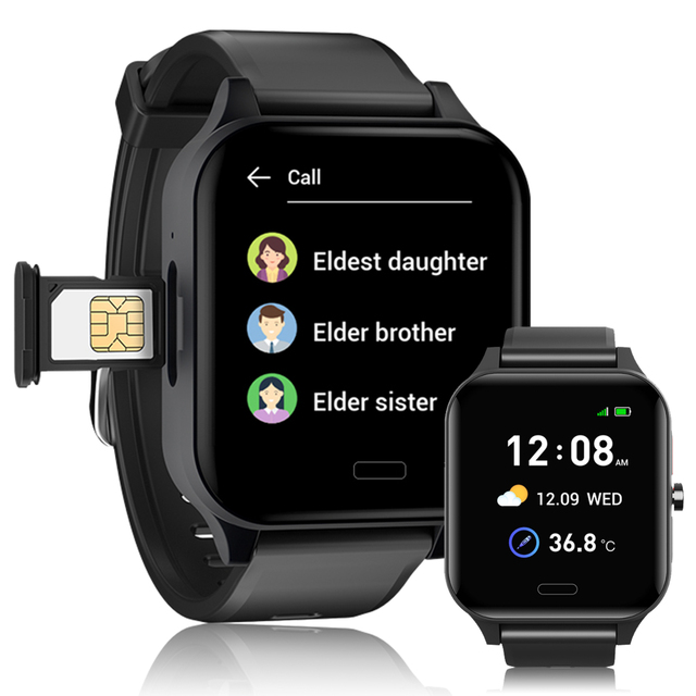 Hotselling 4G GPS Navigation Wearable Smartwatch SOS Health Monitoring Pressure Heart Rate Detection for Elderly-SIM Card