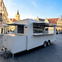 Remorque alimentaire mobile commerciale entièrement équipée avec vitrine intégrée pour les boutiques de burgers, de café et de desserts