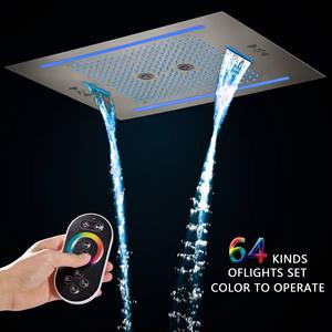 नेतृत्व और संगीत प्लेयर के साथ दीवार घुड़सवार थर्मोस्टैटिक शॉवर सेट - Product Image 4