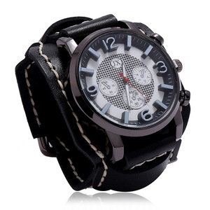 <span class=keywords><strong>Montre</strong></span> à quartz en <span class=keywords><strong>cuir</strong></span> véritable style punk rétro bohème pour homme, bracelets porte-bonheur pour <span class=keywords><strong>femme</strong></span>, bracelets pour homme, bijoux cadeau - Product Image 1