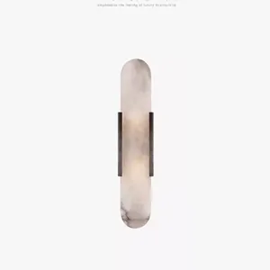 Hullxine Luxury Modern Interior Vertical High-End Iron Marble LED Dimmable Wall <strong>Sconce</strong> <strong>Light</strong> for Home Office Hotel Villa - Product Image 6