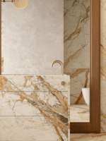 Carrelage en porcelaine blanc veiné or grand format 600x1200mm pour sol et mur, idéal pour hôtels et restaurants, finition mate antidérapante, facile à nettoyer, pour cuisine et salle de bain