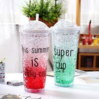 Freezing Gel Ijs Cup 16Oz Herbruikbare Custom Persoonlijke Logo Koffie Plastic Geschoren Schattige Maker Siliconen Kubus Automatisch Met Deksels