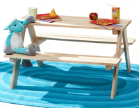 Easy — Table et banc de pique-nique de jardin pour enfants, ensemble de Table d'extérieur en bois, décoration de jardin moderne, meubles portables, pique-nique de Camping