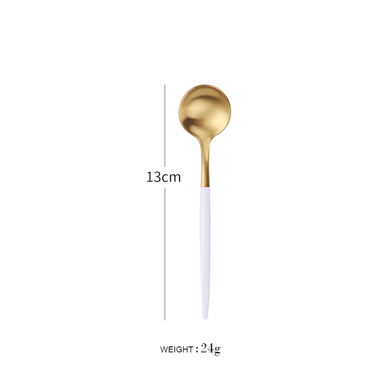 Tea spoon white gold