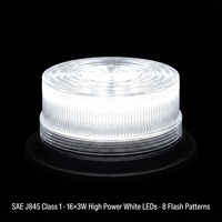SM817SC 48W CE Baliza de Seguridad Vial 16x3W SAE J845 E9 8 Patrones DC 12-48V IP66 Ámbar Púrpura Rojo Transparente Intermitente 2 Años de Garantía