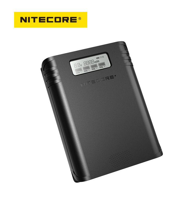 NITECORE 2019 Gold Winner ISPO Outstanding Outdoor Four-Slot Flexible 2-in-1 18650 Battery Charger + DIY Capacity Power Bank