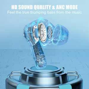 TWS אוזניות בלוטות' ANC אוזניות אלחוטיות באוזן ניידות אוזניות משחקי ספורט אוזניות שקופות Q16 אוזניות בתוך האוזן IPX4 עמידות למים