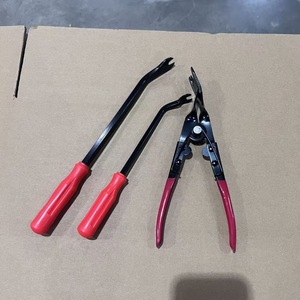 Jeu de pinces pour clips de voiture, 3 pièces, en acier à haute teneur en carbone, outil de démontage automobile, tournevis, barre de levier - Product Image 2